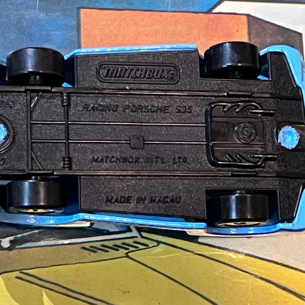 Vintage 1983 Matchbox #71 Racing Porsche 935 Racer Car #55 Blue ELF Sachs